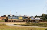 CSX 5325 & 7778 lead train lead train Q439-26 out of the yard